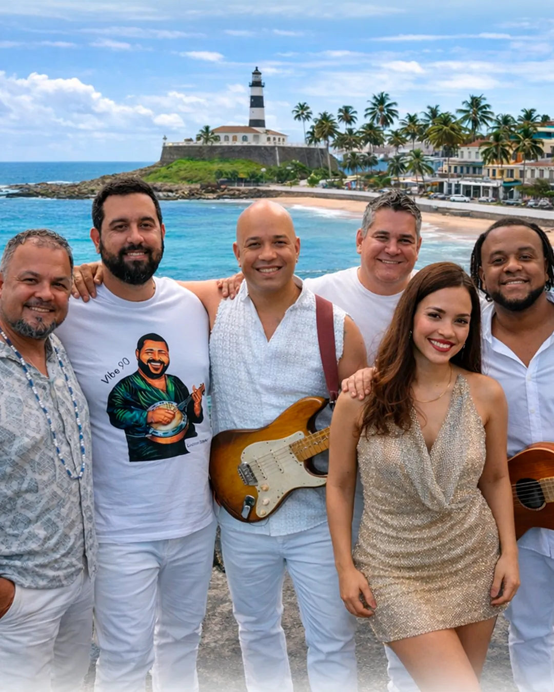 Banda Axé Babá em apresentação ao vivo com música brasileira em Portugal
